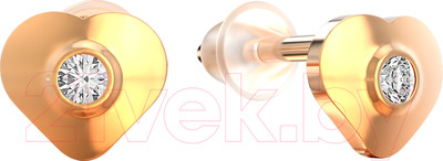 Серьги из розового золота ZORKA 310426S (с фианитами)