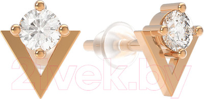 Серьги из розового золота ZORKA 310477S.14K.R (с фианитами)
