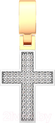 Крестик из розового золота ZORKA 440517.14K.R (с фианитами)