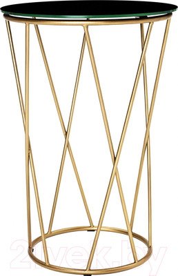 Журнальный столик РасГар Престиж Аллюр (золото/черное стекло)