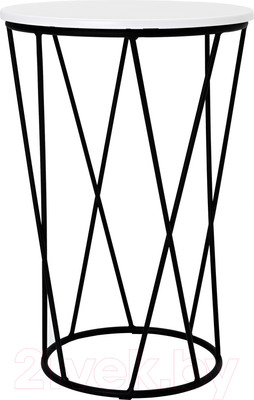 Журнальный столик РасГар Престиж Аллюр (черный/белый МДФ)
