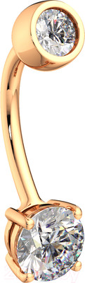 Пирсинг из розового золота ZORKA 710022.14K.R.ZZ (с фианитами)