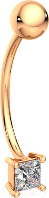 Пирсинг из розового золота ZORKA 710018.14K.R (с фианитом)