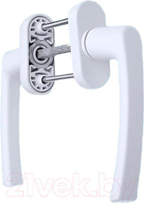 Ручка балконная No Brand BHS4 двухсторонняя одинаковая (белый)