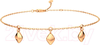 Браслет на ногу из розового золота ZORKA 650050.14K.R (28см)