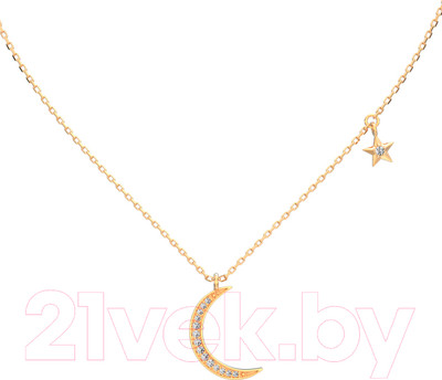 Колье из розового золота ZORKA 550036.14K.R (50см, с фианитами)