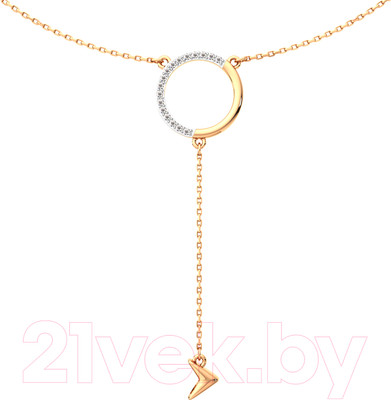 Колье из розового золота ZORKA 550082.14K.R (45см, с фианитами)