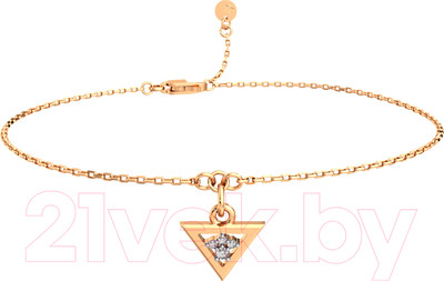 Браслет на ногу из розового золота ZORKA 640080.14K.R (28см, с фианитами)