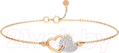 Браслет из розового золота ZORKA 640086.14K.R.ZZ (18см, с фианитами)