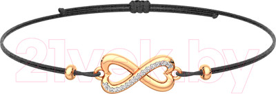 Браслет из розового золота ZORKA 670045.14K.R.01 (18см, с фианитами)