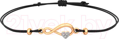 Браслет из розового золота ZORKA 670043.14K.R.01 (18см, с фианитами)