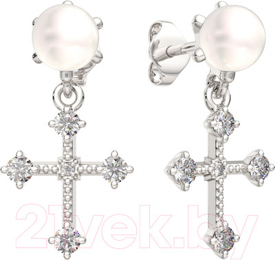 Серьги из серебра ZORKA 0310623 (с жемчугом)