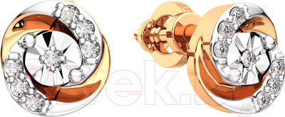 Серьги из комбинированного золота ZORKA 3D00234.14K.B.ZZ (с бриллиантами)