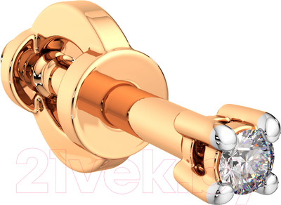 Моносерьга из розового золота ZORKA 3D00463.14K.R (с бриллиантом)