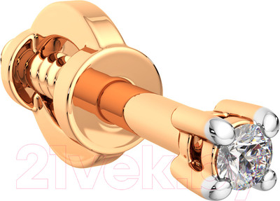 Моносерьга из розового золота ZORKA 3D00464.14K.R (с бриллиантами)