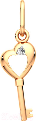 Подвеска из розового золота ZORKA 4D0061.14K.R (с бриллиантом)