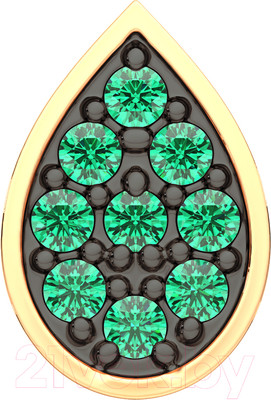 Подвеска из розового золота ZORKA 4P2011.14K.R (с изумрудом)