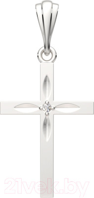 Крестик из белого золота ZORKA 4Б0001/б (с бриллиантом)
