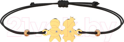 Браслет из розового золота ZORKA 6D0058.14K.R.01 (18см, с бриллиантом)