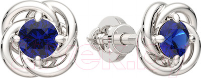 Серьги из белого золота ZORKA 3P1015.14K.W (с сапфирами)