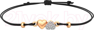 Браслет из розового золота ZORKA 670026.14K.R.ZZ.01 (18см, с фианитами)
