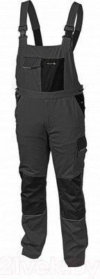 Полукомбинезон рабочий Hoegert Edgar HT5K278-2-S (серый)