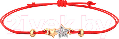 Браслет из розового золота ZORKA 670030.14K.R.02 (18см, с фианитами)