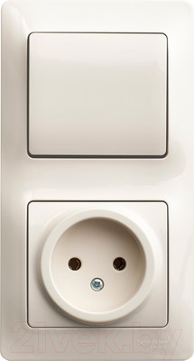 Блок выключатель+розетка Systeme (Schneider) Electric Glossa GSL000260