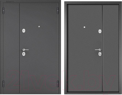 Входная дверь Mastino Mega Mass MM графит букле/графит букле (120x205, правая)