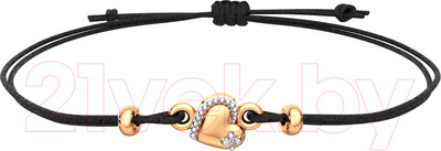 Браслет из розового золота ZORKA 670035.14K.R.01 (18см, с фианитом)