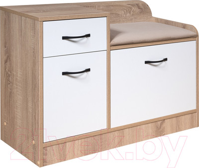 Тумба в прихожую Мебель-Класс Порто-7 (белый/дуб сонома, правая)