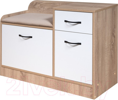 Тумба в прихожую Мебель-Класс Порто-7 (белый/дуб сонома, левая)