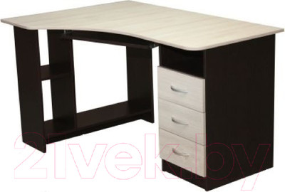 Компьютерный стол Мебель-Класс Престиж (венге/ясень шимо светлый, правый)