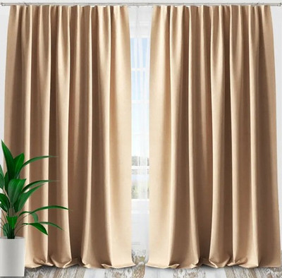 Комплект штор AMI Бархат 150x270 (2шт, бежевый)