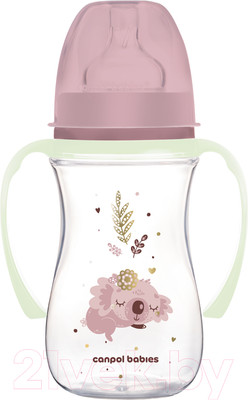 Бутылочка для кормления Canpol EasyStart Sleepy Koala / 35/237 (240мл, розовый)