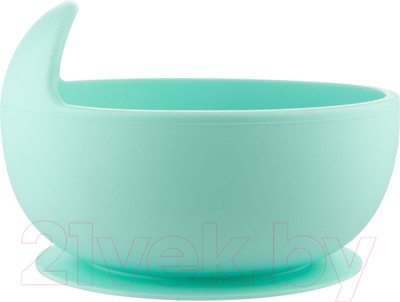 Тарелка для кормления Canpol Силиконовая на присоске / 51/400 (330мл, бирюзовый)