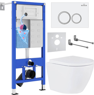 Инсталляция с унитазом подвесным Roxen StounFix Dual Fresh 501501