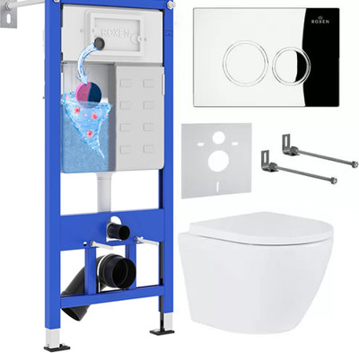Инсталляция с унитазом подвесным Roxen StounFix Dual Fresh 512989