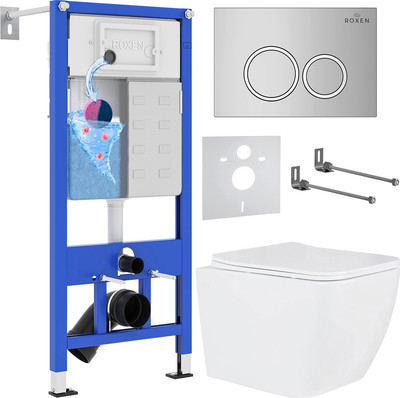 Инсталляция с унитазом подвесным Roxen StounFix Dual Fresh 513314