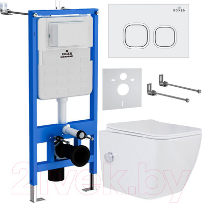 Унитаз подвесной с инсталляцией Roxen StounFix Slim 542448