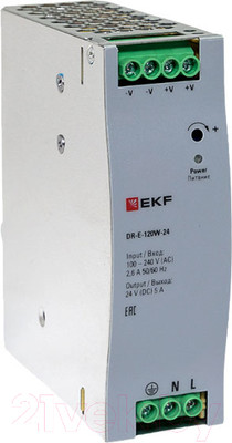 Блок питания на DIN-рейку EKF DR-E-120W-24