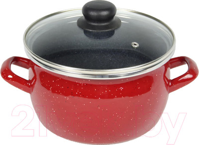 Кастрюля Сантэкс 1-2430112 (красный гранит)