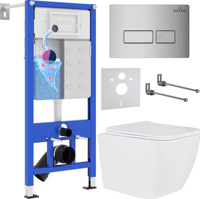 Инсталляция с унитазом подвесным Roxen StounFix Dual Fresh 592045