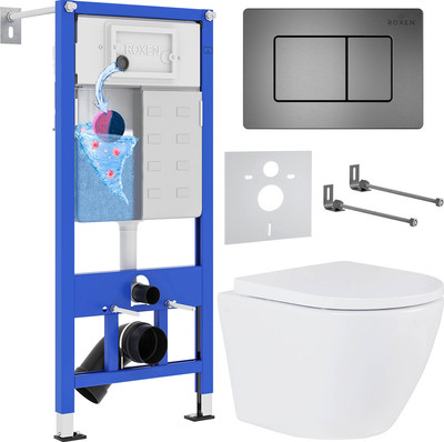 Инсталляция с унитазом подвесным Roxen StounFix Dual Fresh 614314
