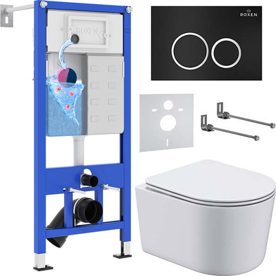 Инсталляция с унитазом подвесным Roxen StounFix Dual Fresh 911522