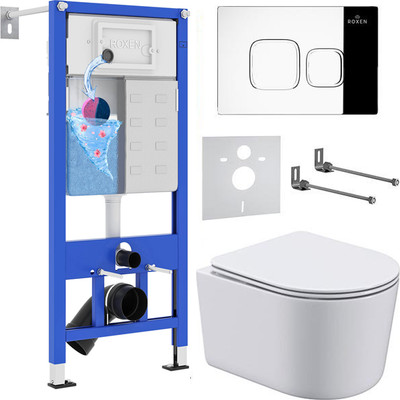 Инсталляция с унитазом подвесным Roxen StounFix Dual Fresh 918025