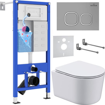 Инсталляция с унитазом подвесным Roxen StounFix Dual Fresh 919136