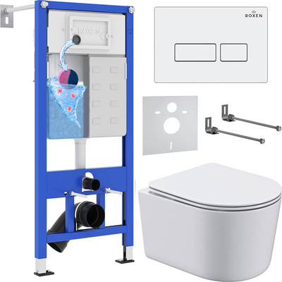 Инсталляция с унитазом подвесным Roxen StounFix Dual Fresh 920247