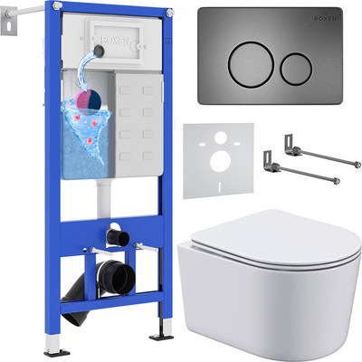 Инсталляция с унитазом подвесным Roxen StounFix Dual Fresh 963592