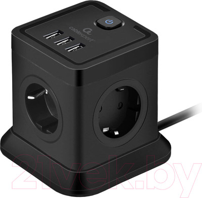 Сетевой фильтр Cablexpert TWR-4-U3-B-2